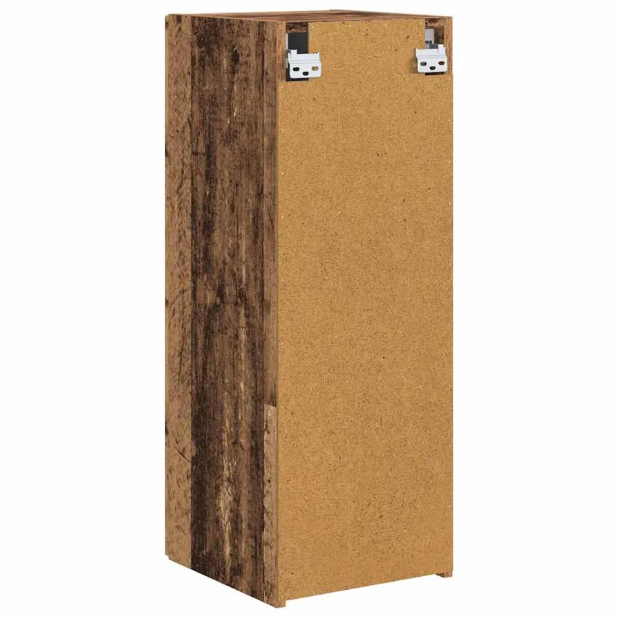 Meuble TV mural Montage mural 2 pcs Bois Ancien 30 x 31 x 80 cm - 9
