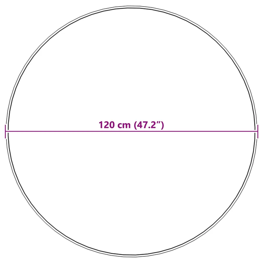 Tapis antidérapant en fausse de lapin OLITE Crème Ø 120 cm - 8