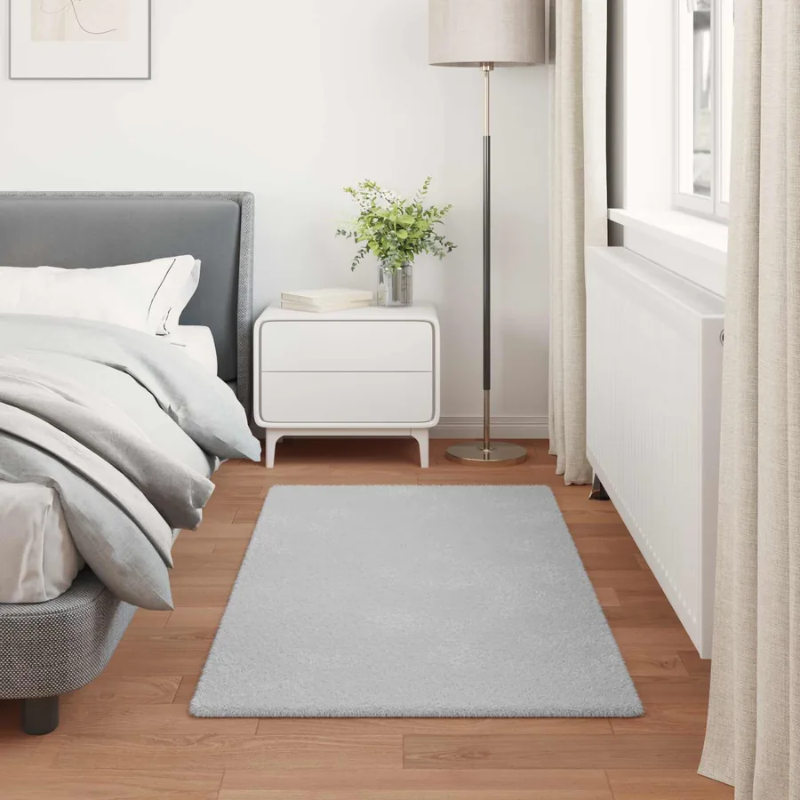 Tapis antidérapant en fausse de lapin OLITE Gris 80 x 150 cm - 4
