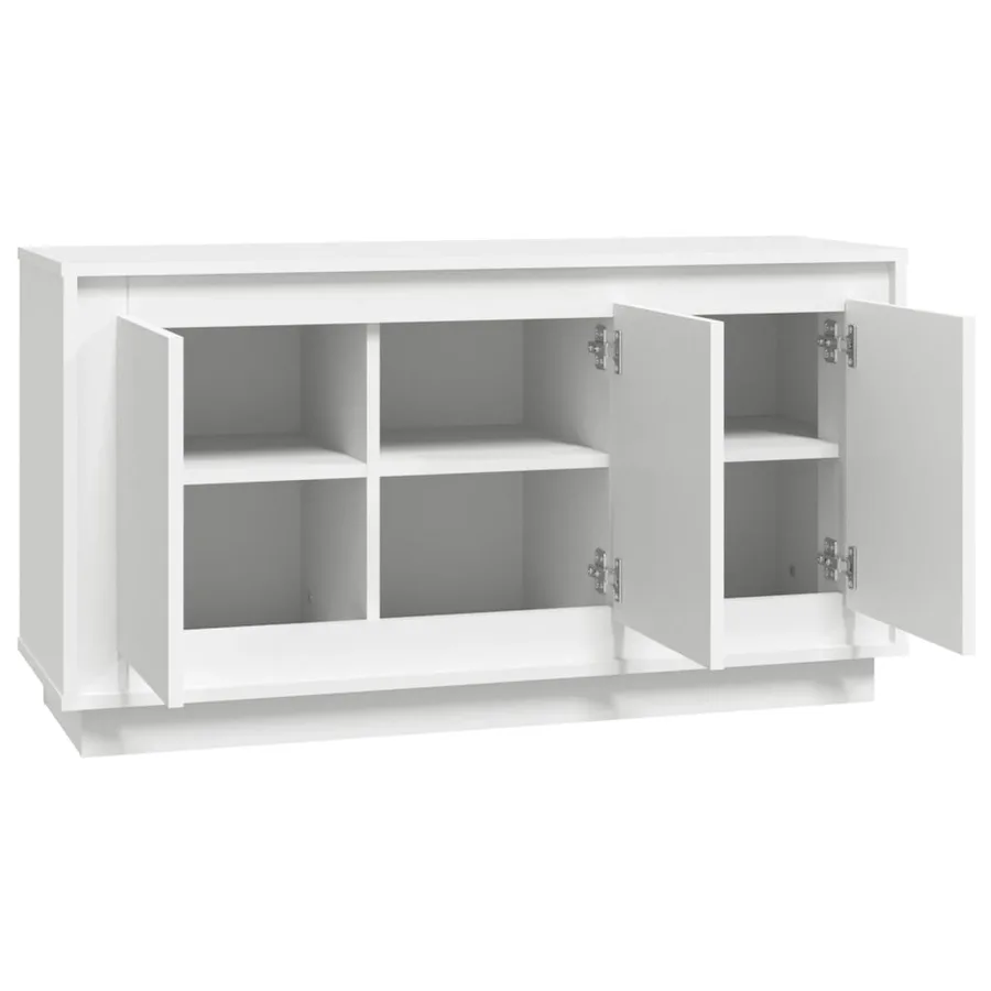 Buffet blanc 102x35x55 cm bois d'ingénierie - 6