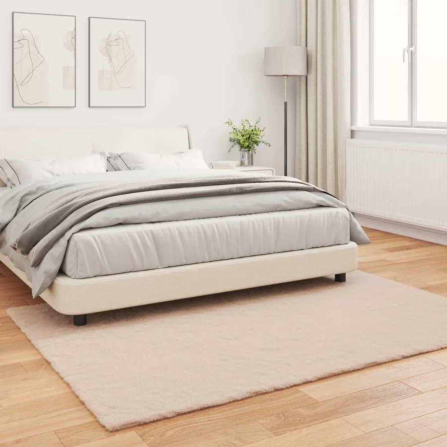 Tapis antidérapant en fausse de lapin OLITE Taupe 120 x 170 cm - 4