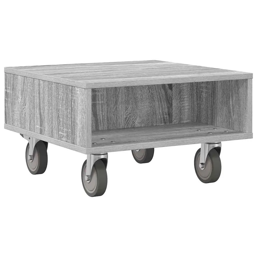 Table d'appoint avec roues Gris Sonoma 50,5 x 50 x 30 cm - 7