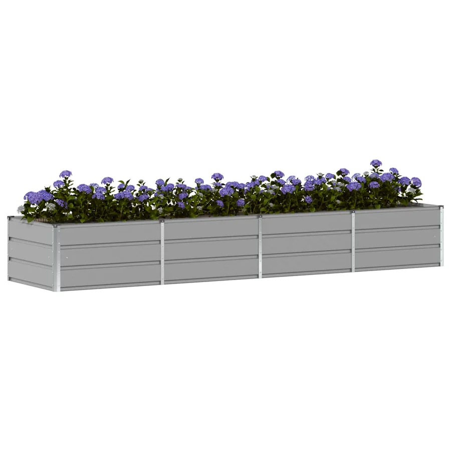 Jardinière Gris clair 320 x 80 x 45 cm Acier - 3