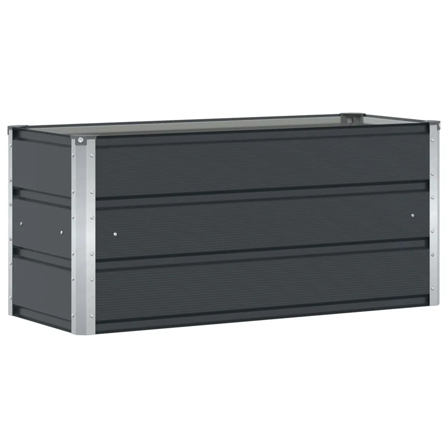 Jardinière Anthracite 100 x 40 x 45 cm Acier - 2