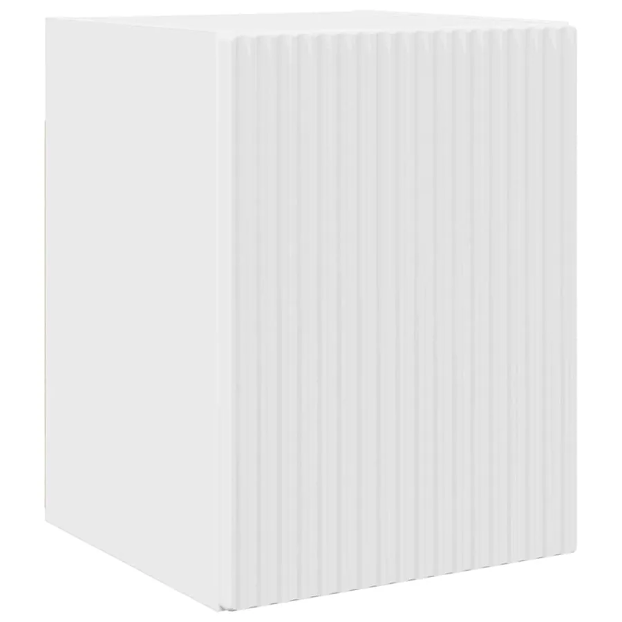 Meuble TV mural Montage mural Blanc Brillant 30 x 31 x 40 cm - 2
