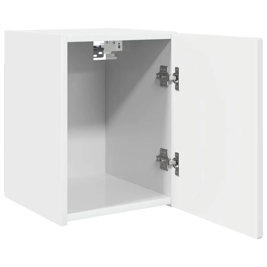 Meuble TV mural Montage mural Blanc Brillant 30 x 31 x 40 cm - 5