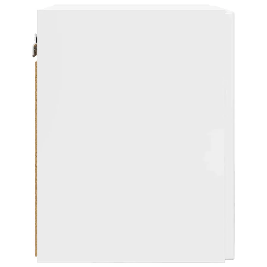 Meuble TV mural Montage mural Blanc Brillant 30 x 31 x 40 cm - 7