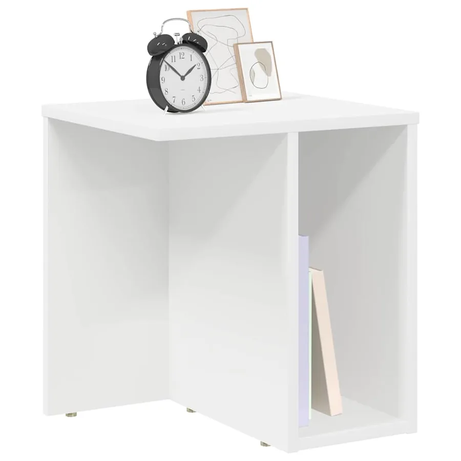 Table d'appoint 2 pcs Blanc 37 x 32 x 40 cm Bois d'ingénierie - 3