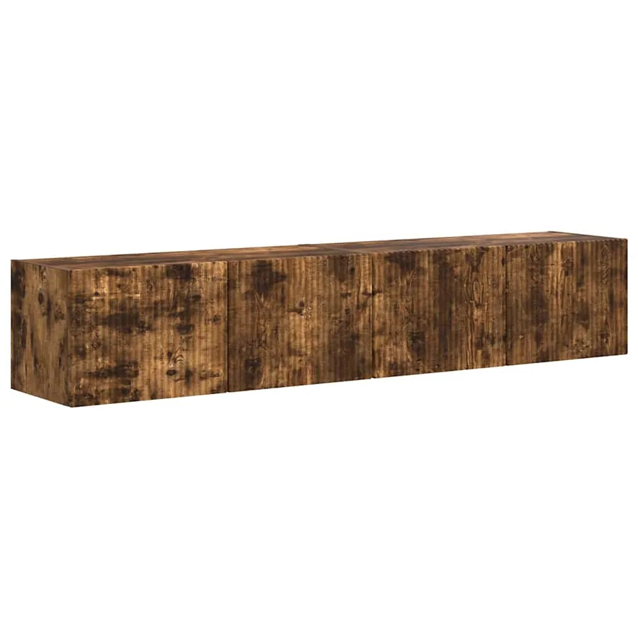 Meuble TV mural 2 pcs Chêne fumé 78,5 x 31 x 29,5 cm - 2