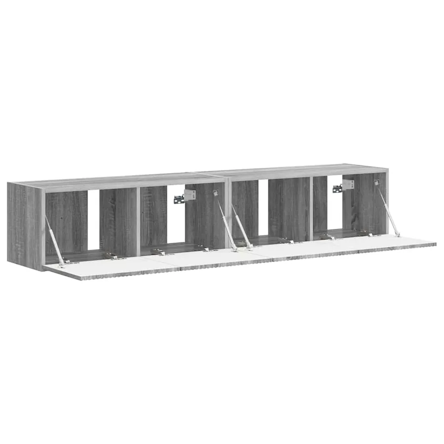 Meuble TV mural 2 pcs Gris Sonoma 78,5 x 31 x 29,5 cm - 6