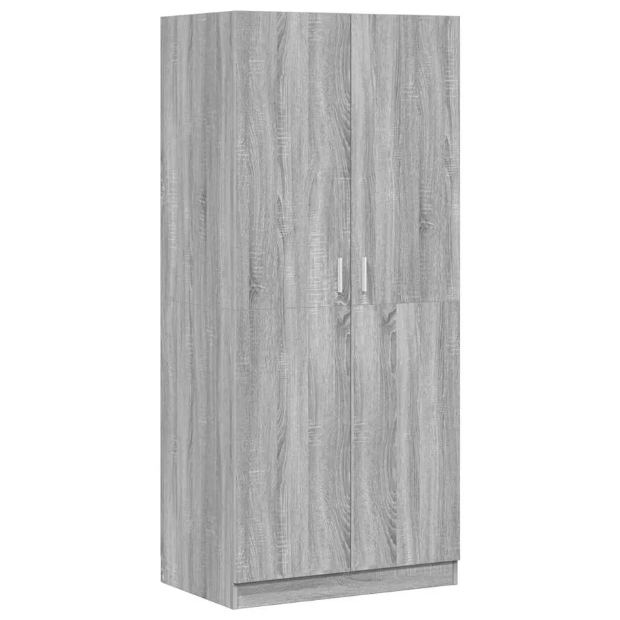 Garde-robe Sonoma gris 80x52x180 cm Bois d'ingénierie - 2