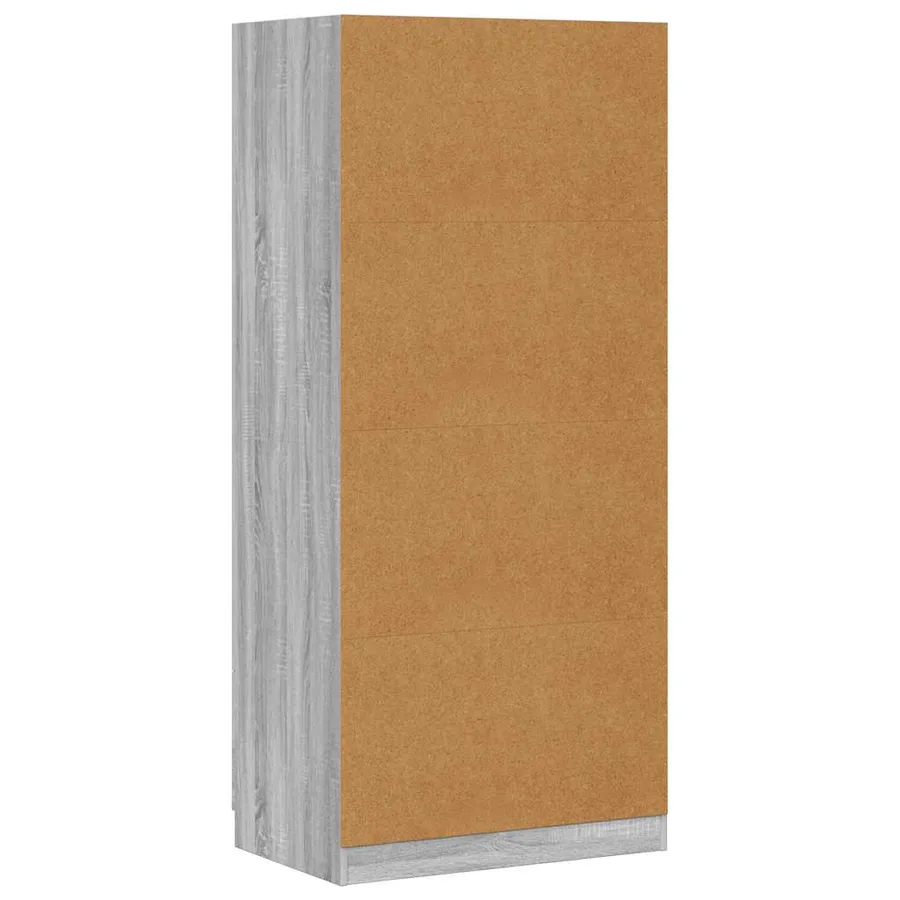 Garde-robe Sonoma gris 80x52x180 cm Bois d'ingénierie - 8