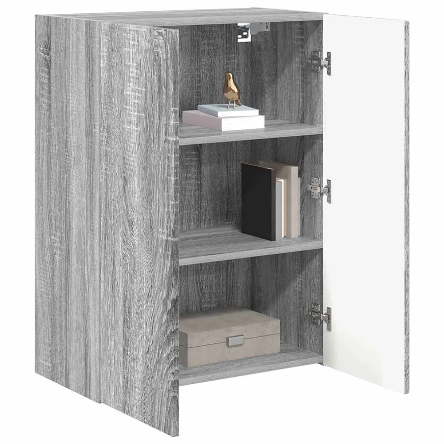 Meuble TV mural Gris Sonoma 59,5 x 31 x 80 cm Bois d'ingénierie - 3