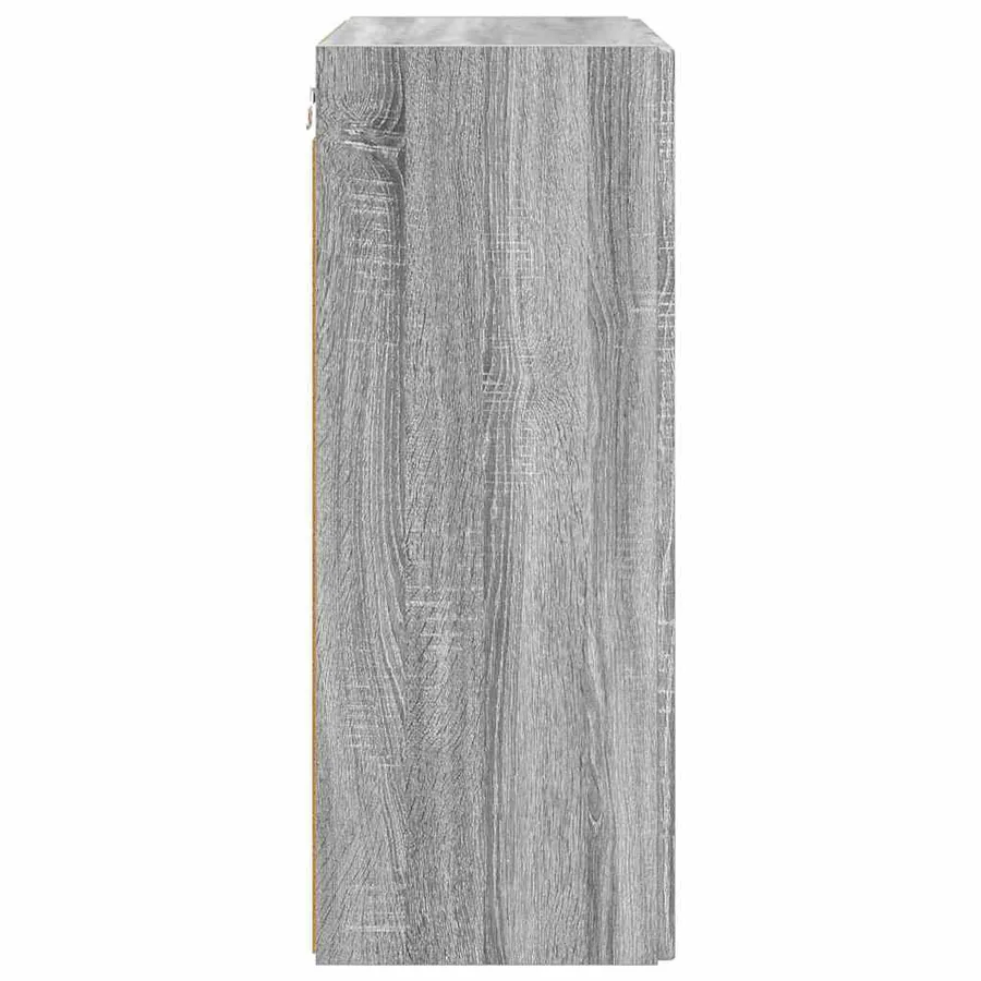 Meuble TV mural Gris Sonoma 59,5 x 31 x 80 cm Bois d'ingénierie - 7