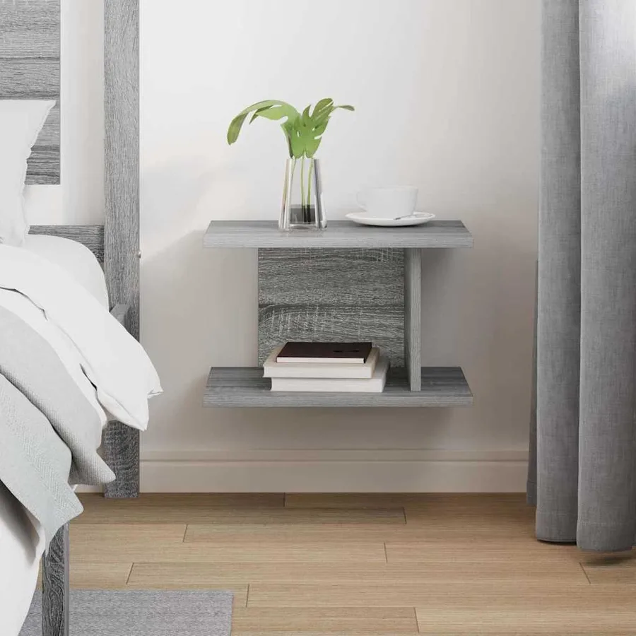 Table de chevet Gris Sonoma 40 x 30 x 25 cm Bois d'ingénierie - 4