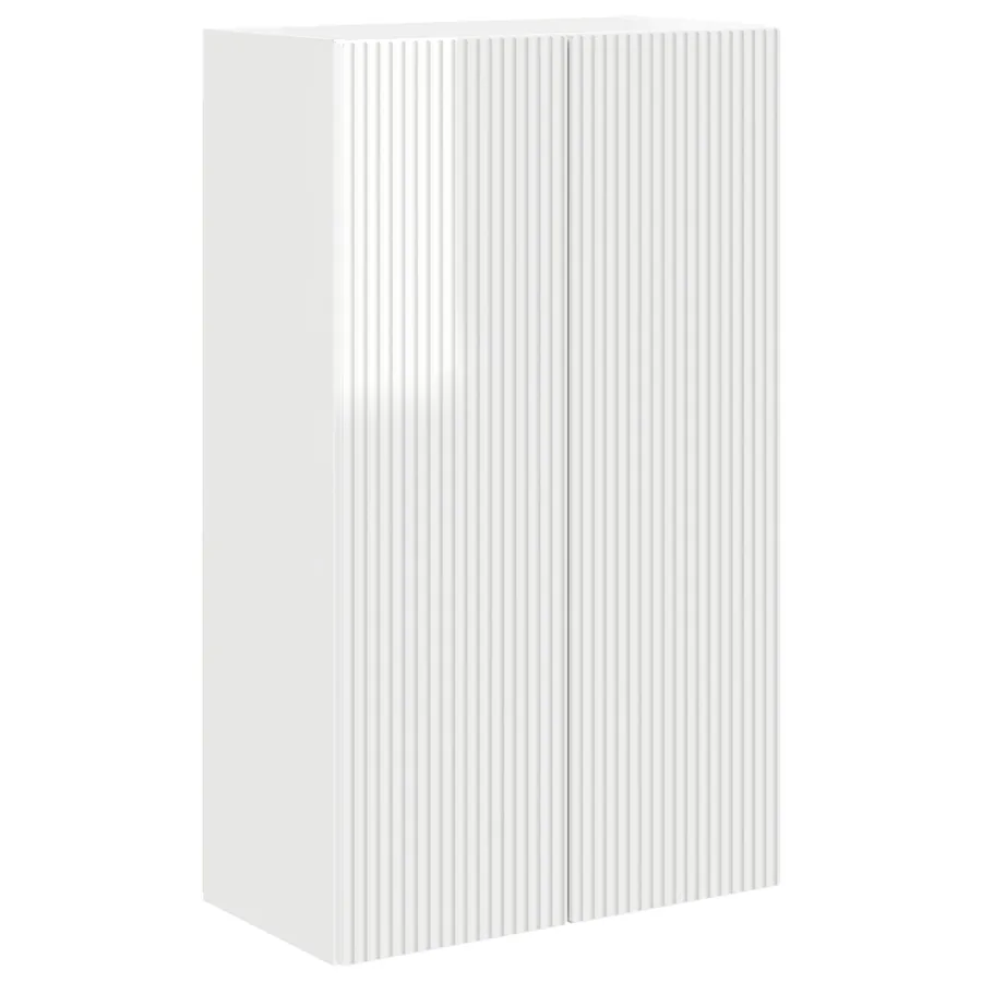 Meuble TV mural Montage mural Blanc brillant 59,5 x 31 x 100 cm - 2