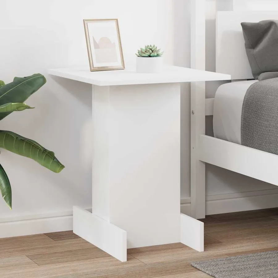 Table d'appoint Blanc 44,5 x 45 x 55 cm Bois d'ingénierie - 4