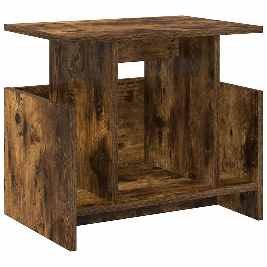 Meuble TV Chêne fumé 50 x 35 x 45 cm Bois d'ingénierie - 2
