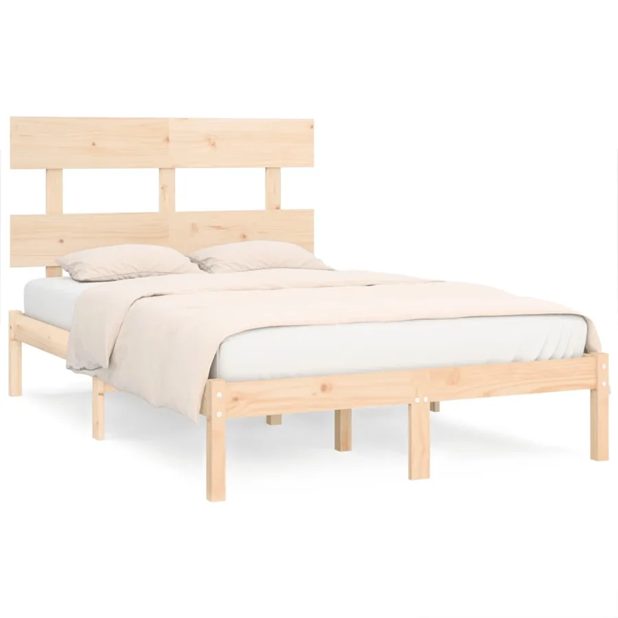 Cadre de lit sans matelas 140x200 cm bois massif - 2