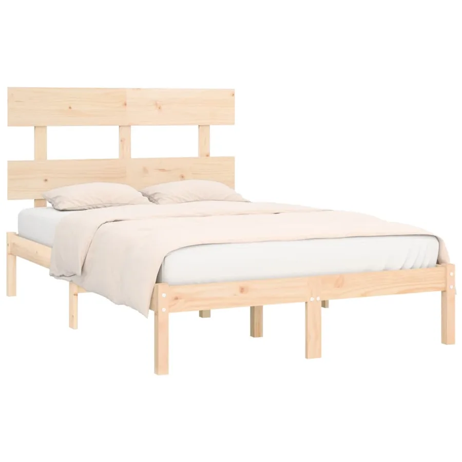 Cadre de lit sans matelas 140x200 cm bois massif - 3