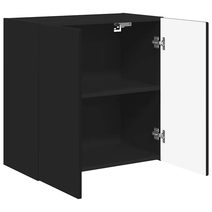 Meuble TV mural Noir 59,5 x 31 x 60 cm Bois d'ingénierie - 5