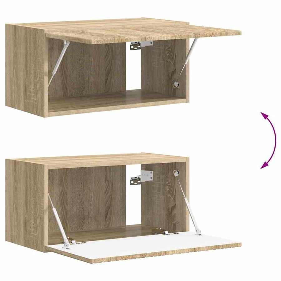 Meuble TV mural Sonoma 60 x 31 x 29,5 cm Bois d'ingénierie - 11