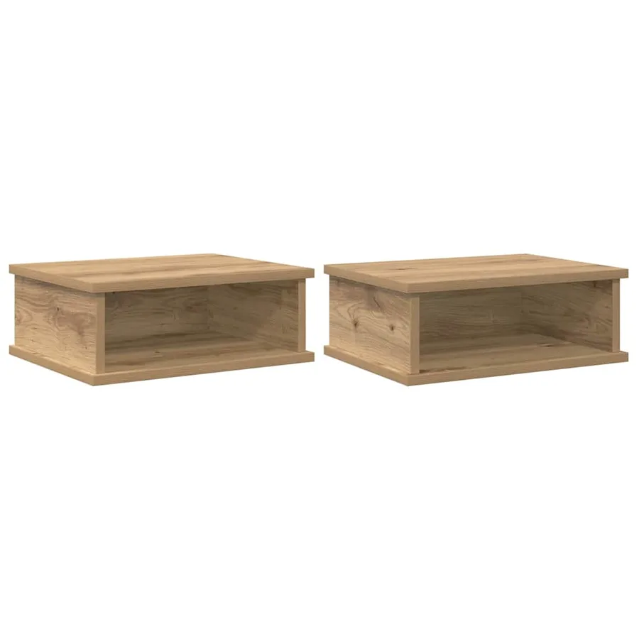 Table de chevet 2 pc Chêne artisanal 40 x 31 x 15 cm - 2