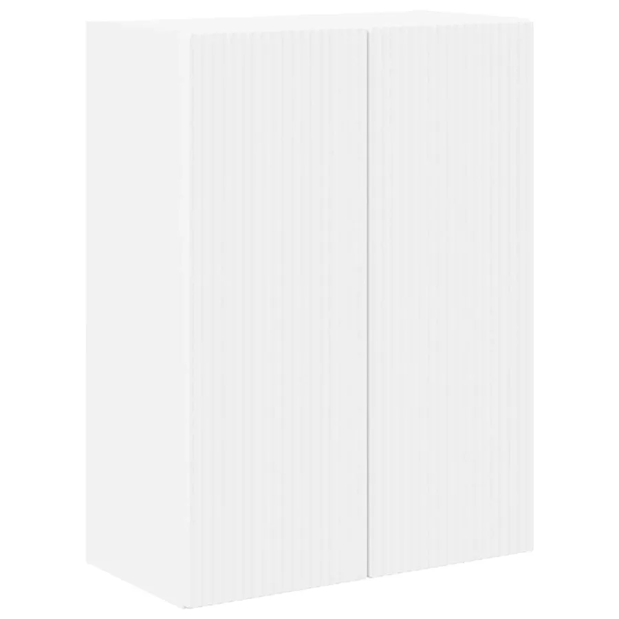 Meuble TV mural Blanc 59,5 x 31 x 80 cm Bois d'ingénierie - 2