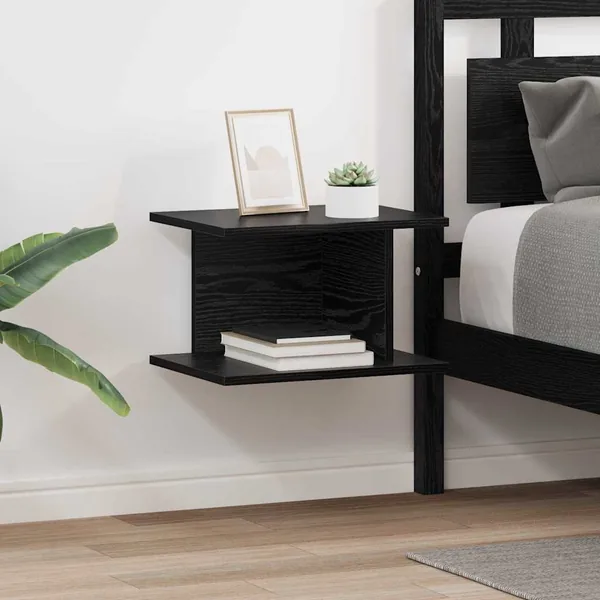 Table de chevet 2 pcs Chêne noir 40 x 30 x 25 cm