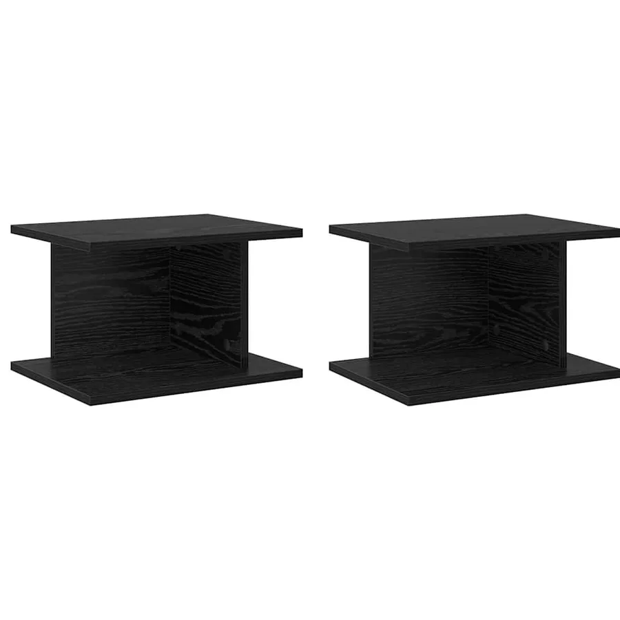 Table de chevet 2 pcs Chêne noir 40 x 30 x 25 cm - 2