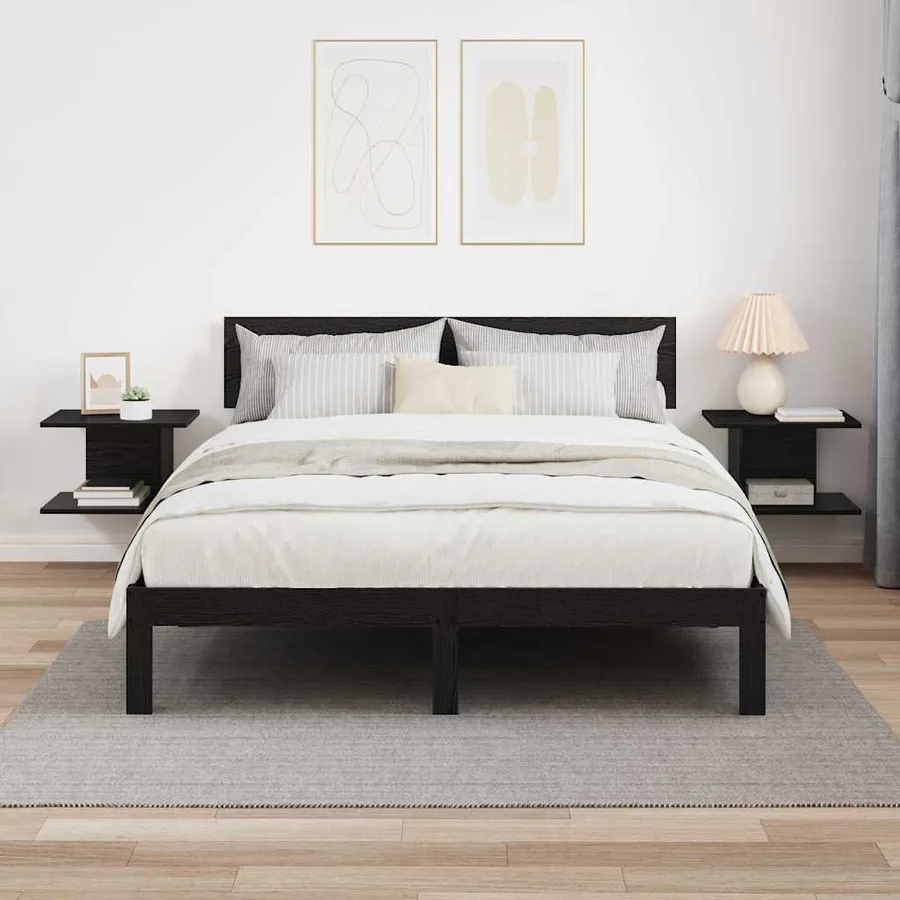 Table de chevet 2 pcs Chêne noir 40 x 30 x 25 cm - 4