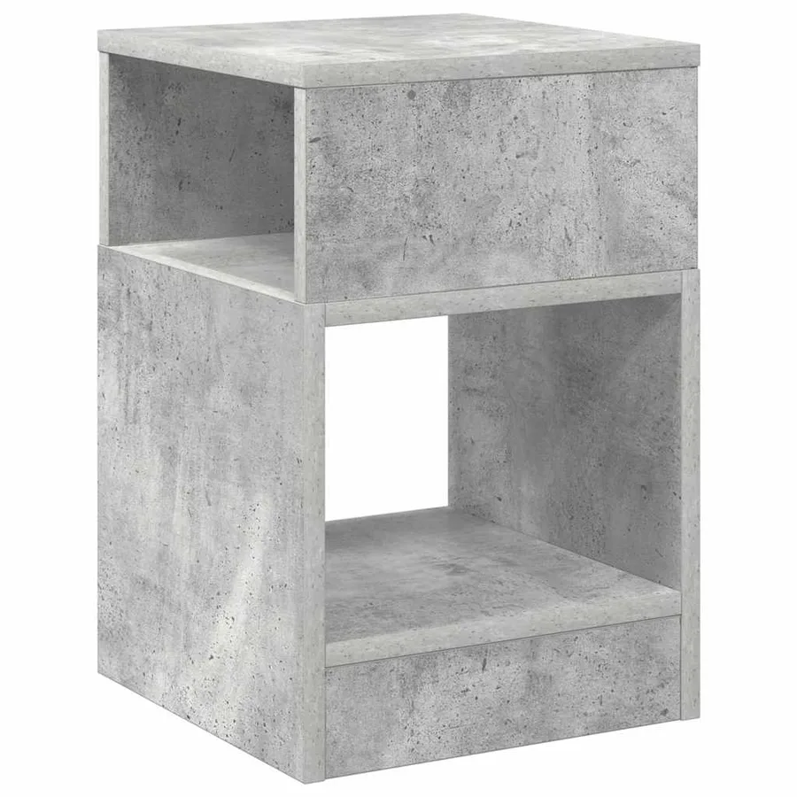 Table d'appoint Gris béton 30,5 x 30 x 45 cm Bois d'ingénierie - 7