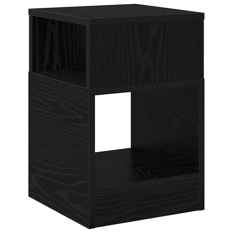 Table d'appoint Chêne noir 30,5 x 30 x 45 cm Bois d'ingénierie - 2