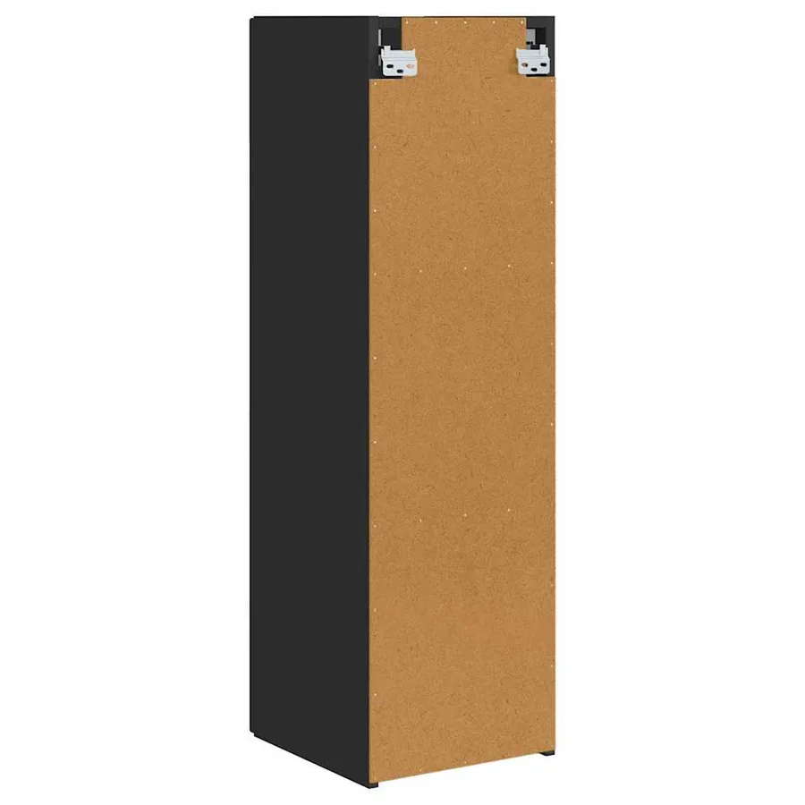 Meuble TV mural 2 pcs Noir 30 x 31 x 100 cm Bois d'ingénierie - 9