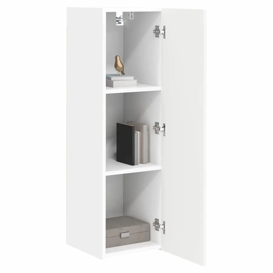 Meuble TV mural 2 pcs Blanc 30 x 31 x 100 cm Bois d'ingénierie - 3