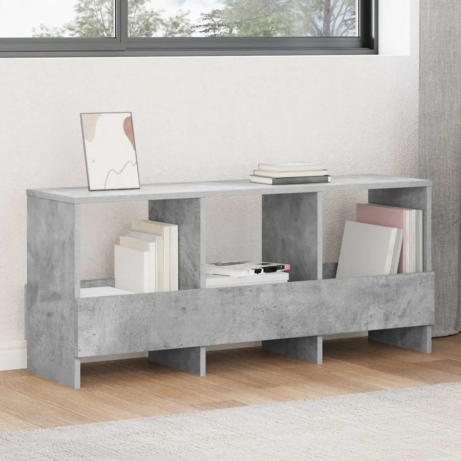 Étagère à magazines Gris béton 102 x 30 x 45 cm