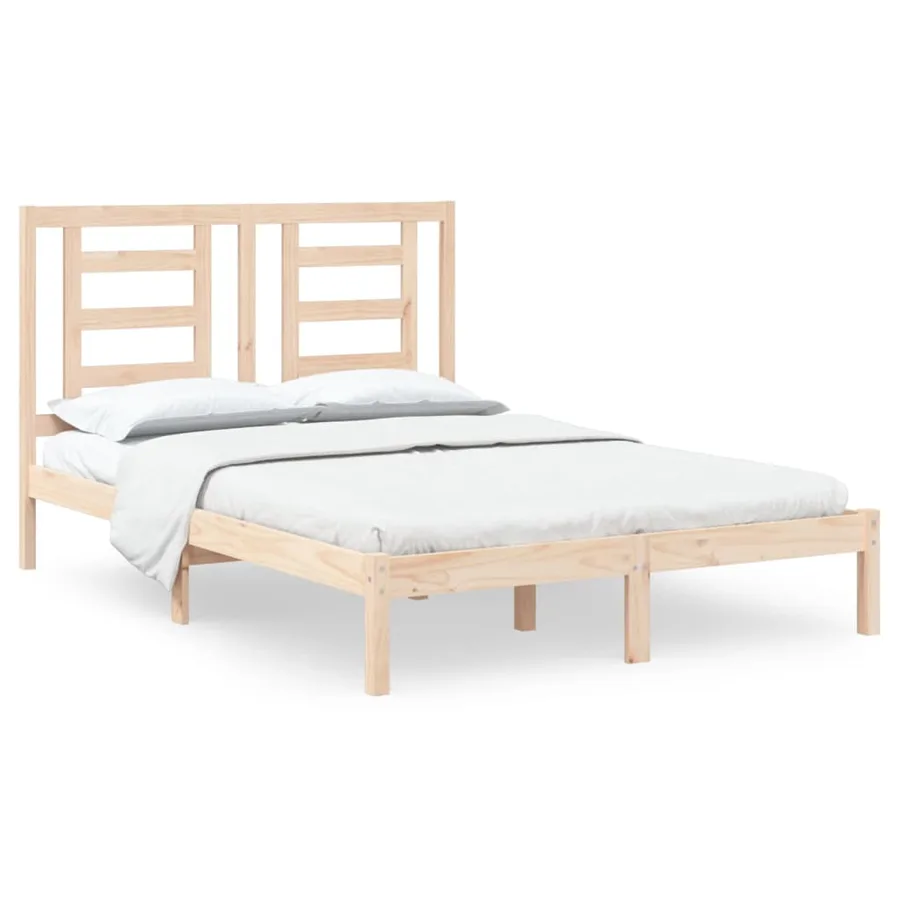 Cadre de lit sans matelas 140x200 cm bois massif de pin - 2