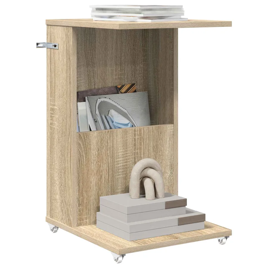 Table d'appoint Chêne Sonoma 40 x 35 x 60 cm Bois d'ingénierie - 3