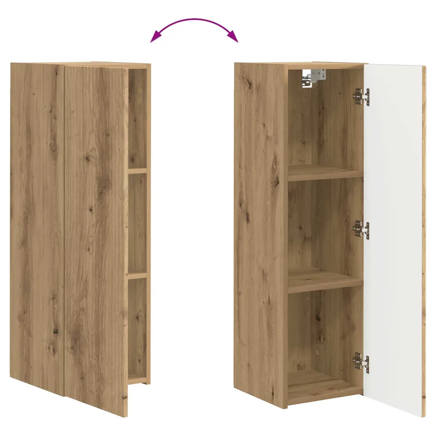 Ensemble meuble TV 3 pcs Chêne artisanal Bois d'ingénierie - 13