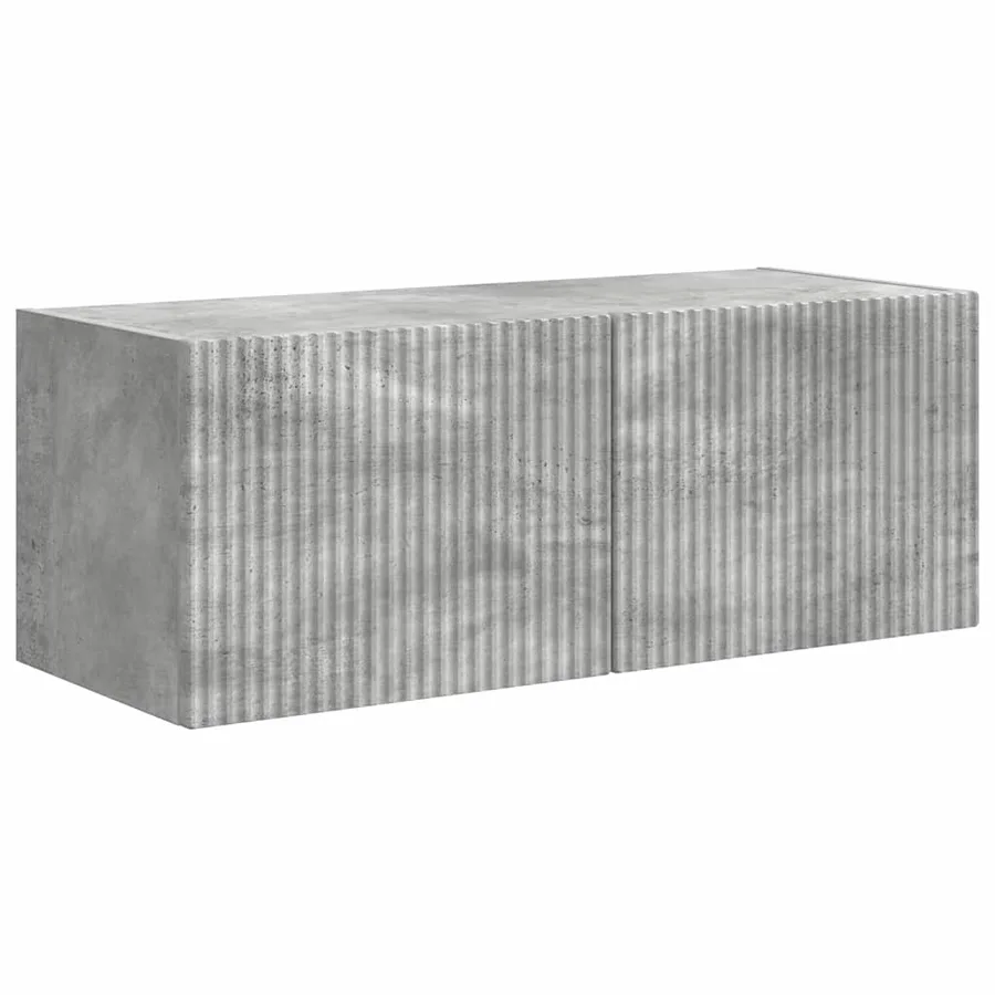Meuble TV mural Béton 78,5 x 31 x 29,5 cm Bois d'ingénierie - 2