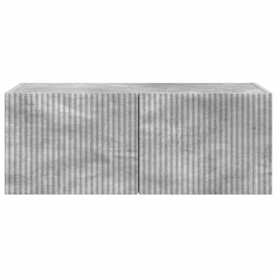 Meuble TV mural Béton 78,5 x 31 x 29,5 cm Bois d'ingénierie - 6