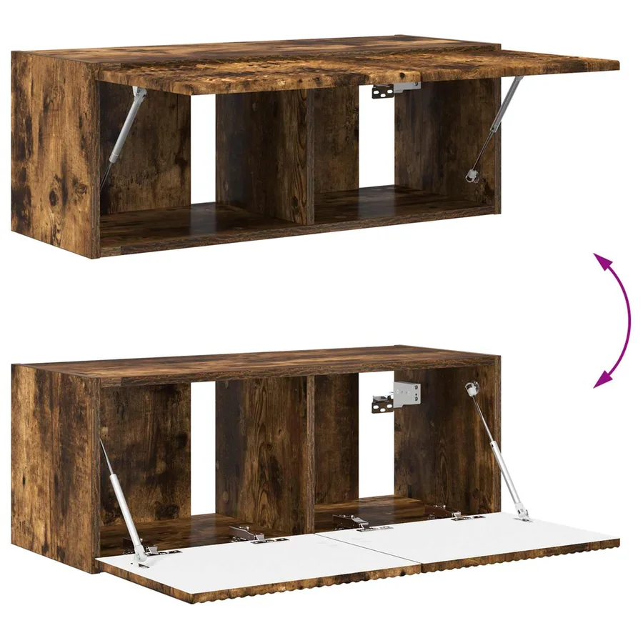 Ensemble meuble TV 2 pcs Chêne fumé Bois d'ingénierie - 10