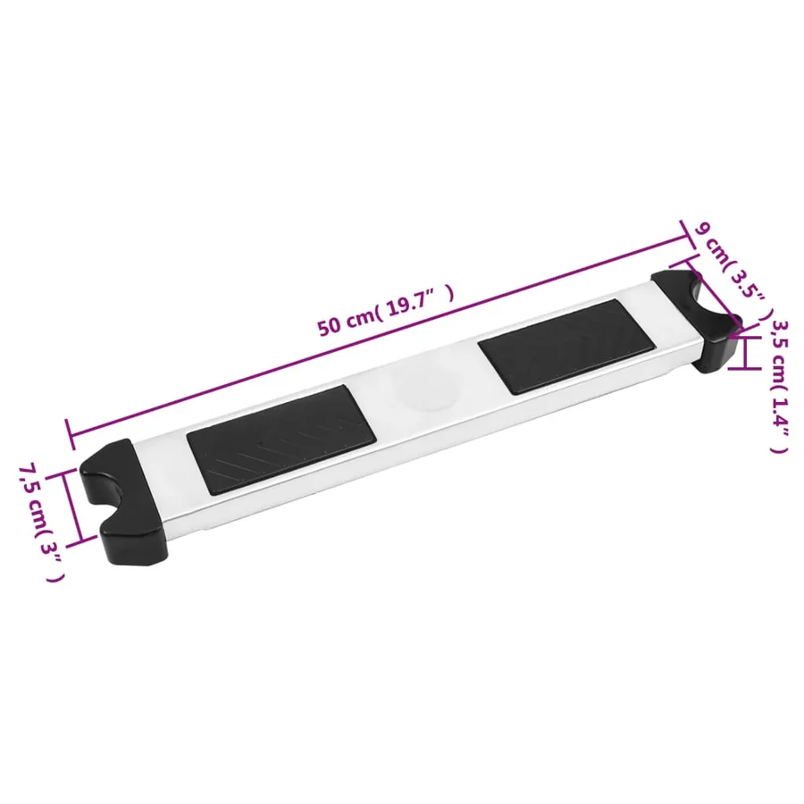 Marche d'échelle de piscine 50x9x3,5 cm acier inoxydable 304 - 6