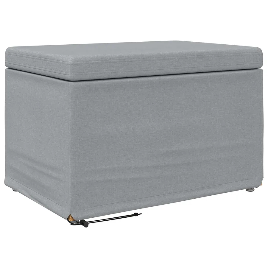 Tabouret Gris clair 61 x 41 x 40 cm Tissu et bois stratifié - 2