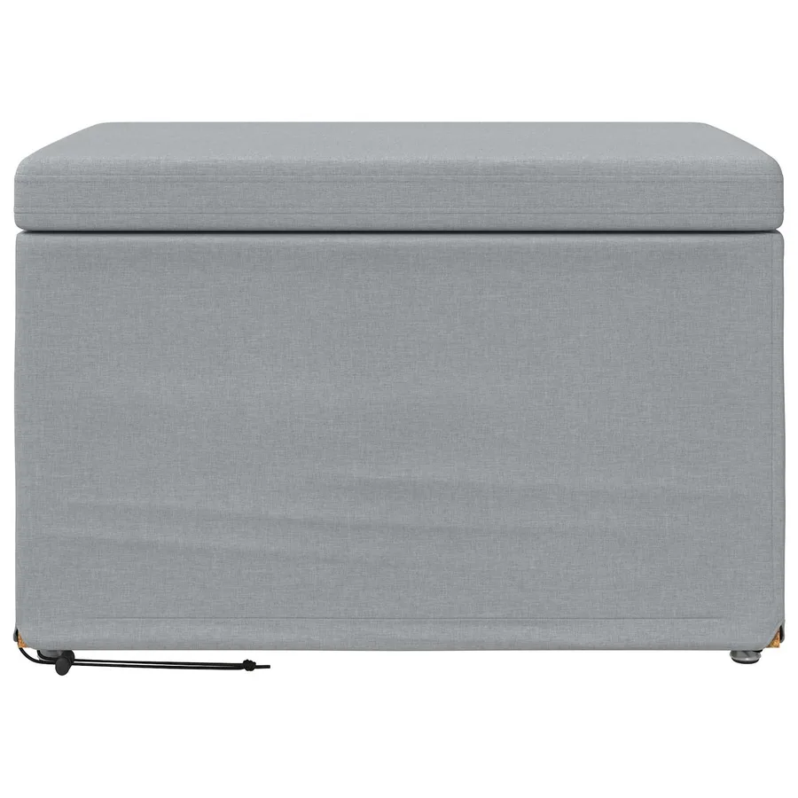 Tabouret Gris clair 61 x 41 x 40 cm Tissu et bois stratifié - 4