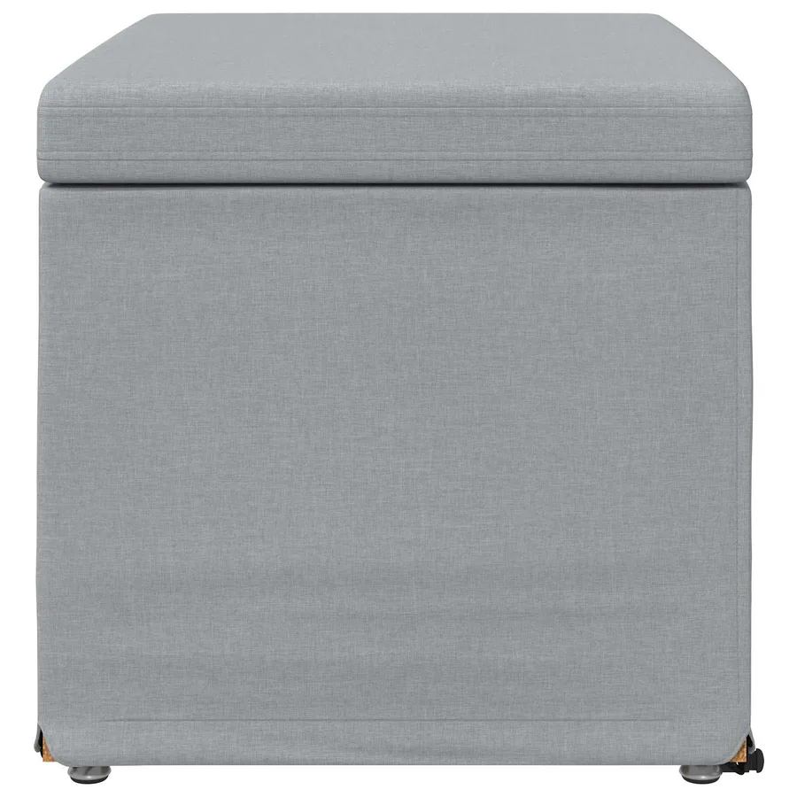 Tabouret Gris clair 61 x 41 x 40 cm Tissu et bois stratifié - 5