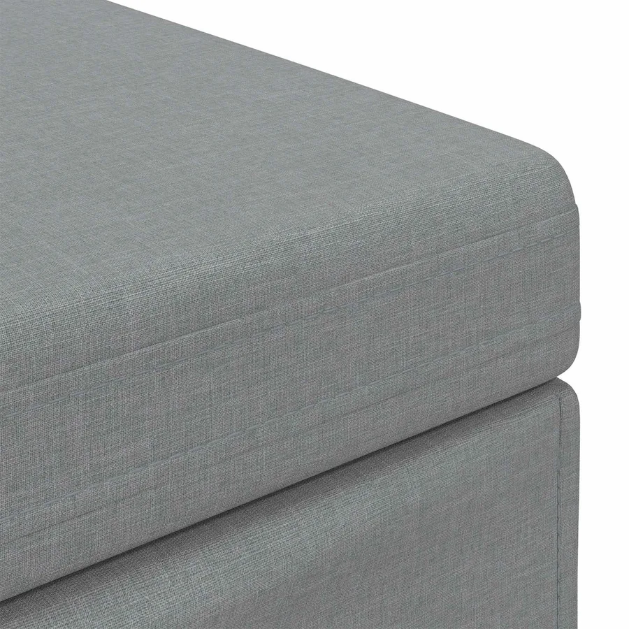 Tabouret Gris clair 61 x 41 x 40 cm Tissu et bois stratifié - 6