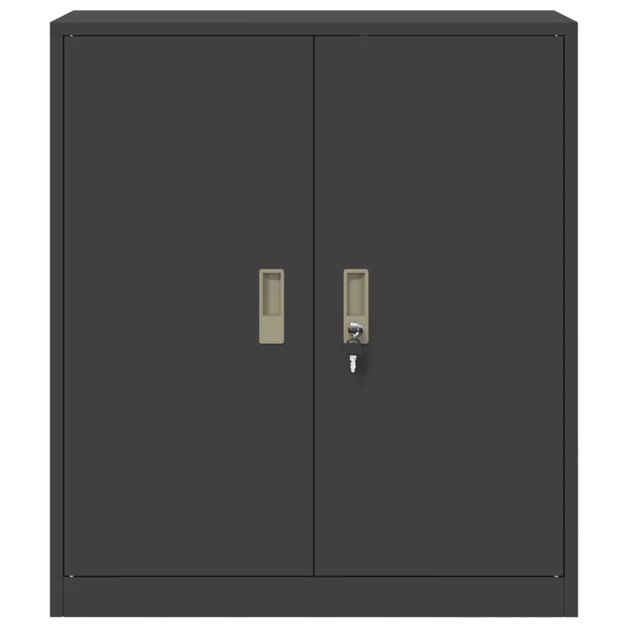 Armoire de rangement Noir 80 x 40 x 90 cm Acier - 6