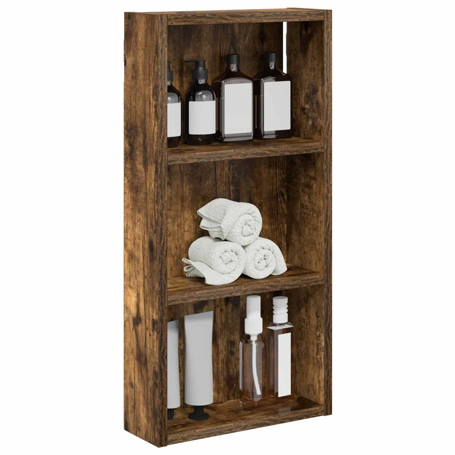 Armoire murale de salle de bain Chêne Fumé 30 x 10 x 60,5 cm - 3