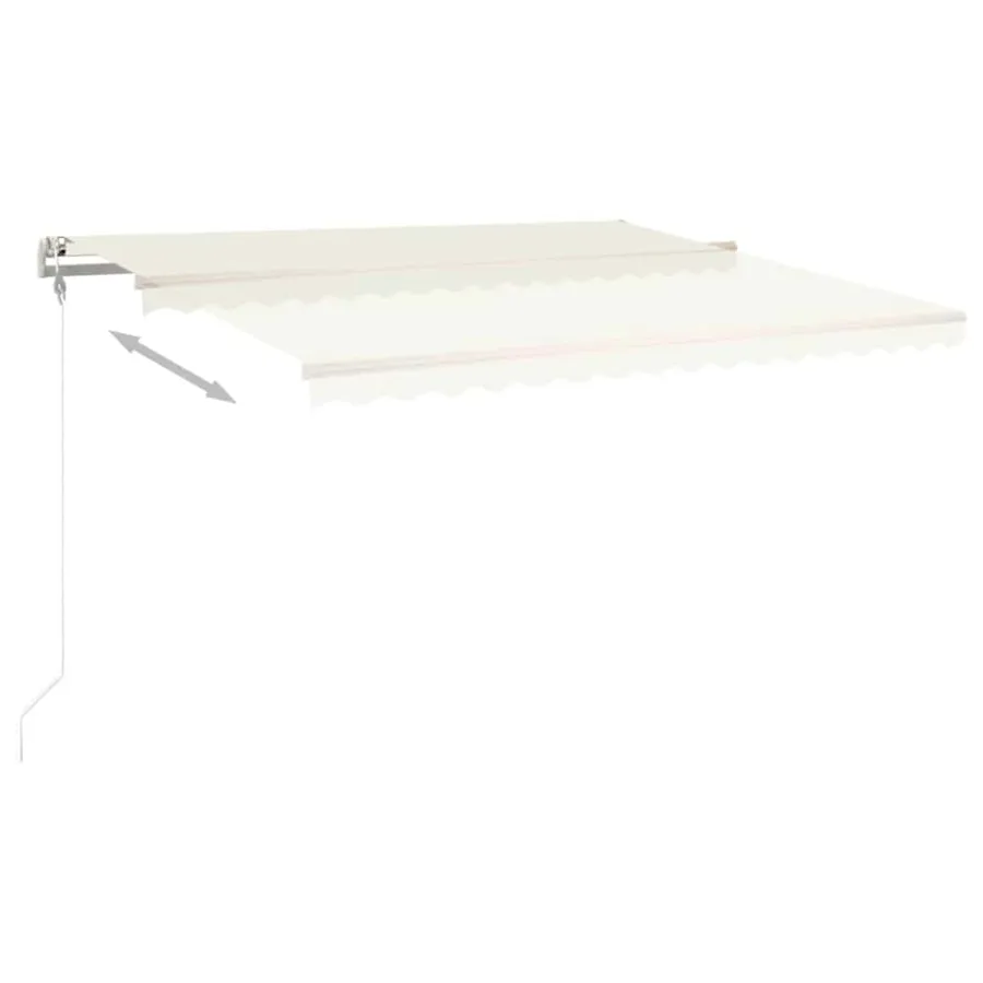 Auvent rétractable automatique 450x300 cm Crème - 4